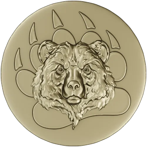 Bear Head Medallion STL for CNC