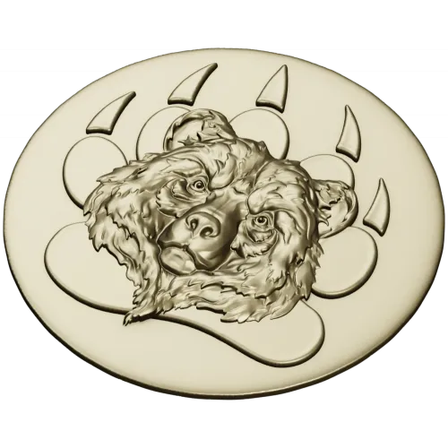 Bear Head Medallion STL for CNC