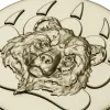 Bear Head Medallion STL for CNC