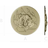 Bear Head Medallion STL for CNC