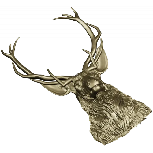 Голова оленя - детализированная 3D модель STL для ЧПУ