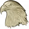 Regal Eagle Head - high-relief STL for CNC milling