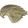 Regal Eagle Head - high-relief STL for CNC milling