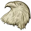 Regal Eagle Head - high-relief STL for CNC milling