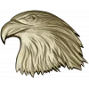 Regal Eagle Head - high-relief STL for CNC milling