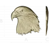 Regal Eagle Head - high-relief STL for CNC milling