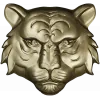 Tiger head relief STL for CNC milling - high-detail 3D model