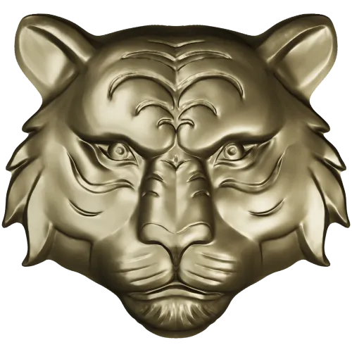Tiger head relief STL for CNC milling - high-detail 3D model