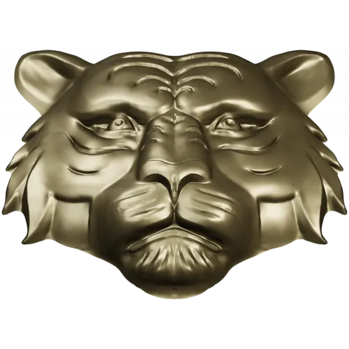 Tiger head relief STL for CNC milling - high-detail 3D model