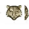 Tiger head relief STL for CNC milling - high-detail 3D model