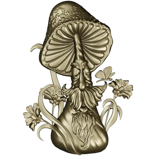 Mushroom Elder - 3D STL Relief for CNC