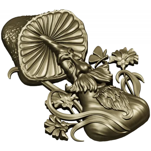 Mushroom Elder - 3D STL Relief for CNC