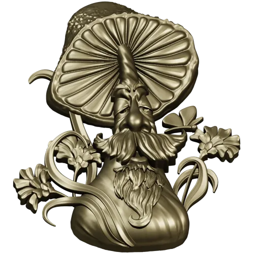 Mushroom Elder - 3D STL Relief for CNC