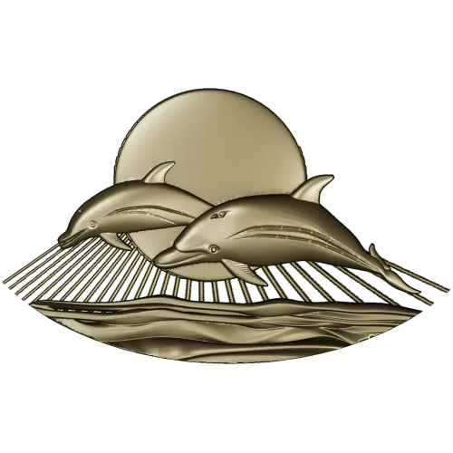 Дельфинчики у заката - 3D модель STL для ЧПУ