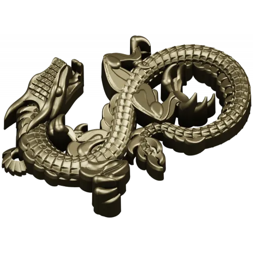Вьющийся дракон - 3D модель STL для ЧПУ