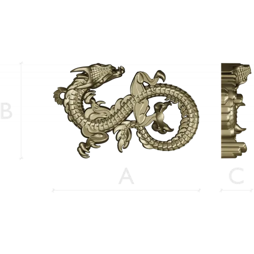 Вьющийся дракон - 3D модель STL для ЧПУ