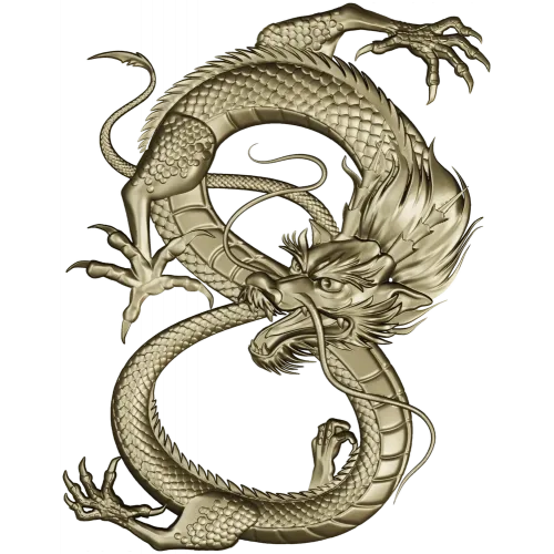 Dragon bas-relief STL for CNC router