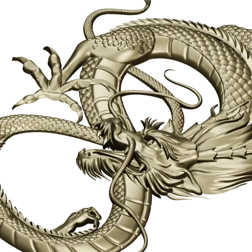 Dragon bas-relief STL for CNC router