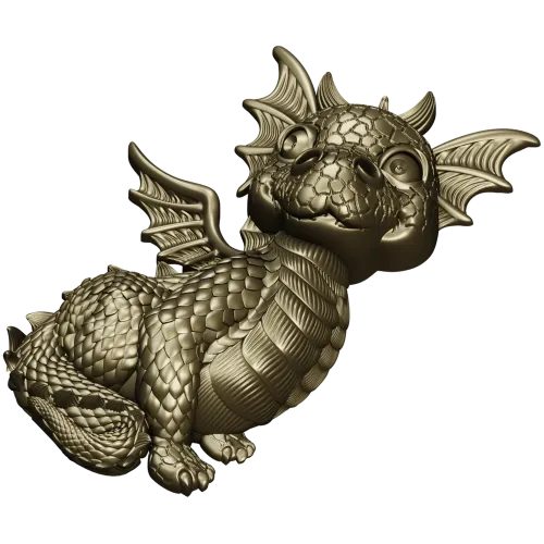 Дракончик-статуэтка - 3D модель в формате STL для ЧПУ