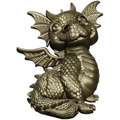 Дракончик-статуэтка - 3D модель в формате STL для ЧПУ