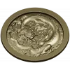 Круглый медальон с китайским драконом - STL для ЧПУ