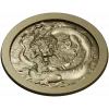 Круглый медальон с китайским драконом - STL для ЧПУ