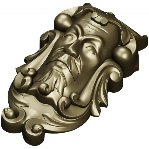Baroque Grotesque Mask - STL 3D Model for CNC