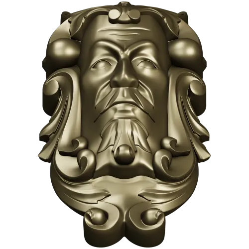 Baroque Grotesque Mask - STL 3D Model for CNC