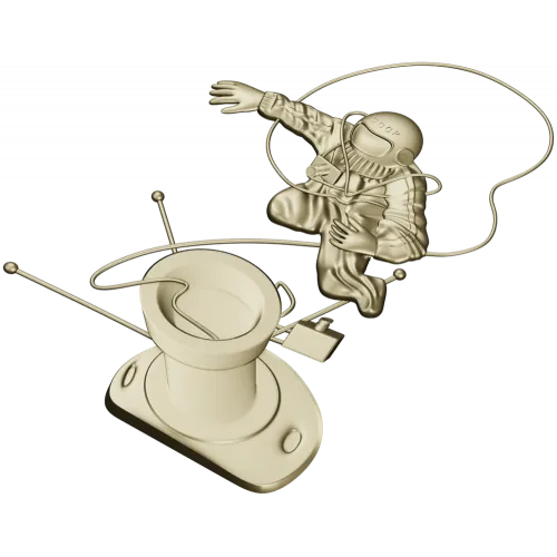 Soviet cosmonaut relief - STL 3D model for CNC