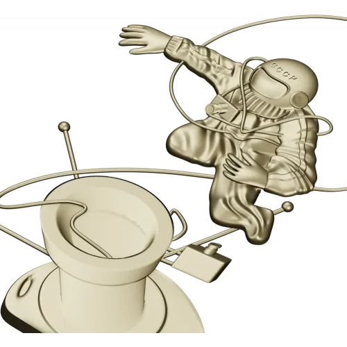 Soviet cosmonaut relief - STL 3D model for CNC