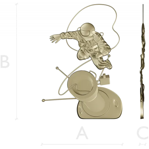 Soviet cosmonaut relief - STL 3D model for CNC