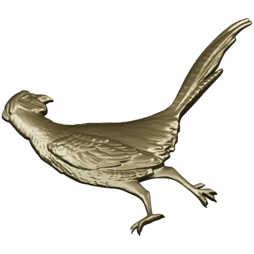 Pheasant bas-relief STL model for CNC