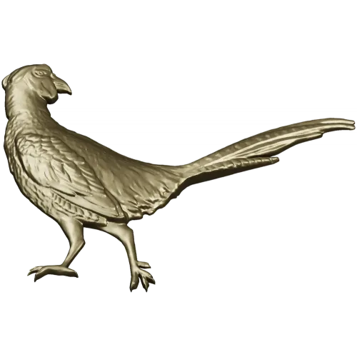 Pheasant bas-relief STL model for CNC