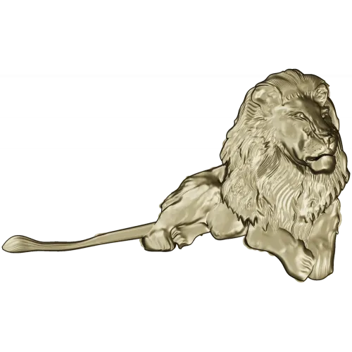 Рельефная 3D модель "Лежачий лев" для ЧПУ - STL файл