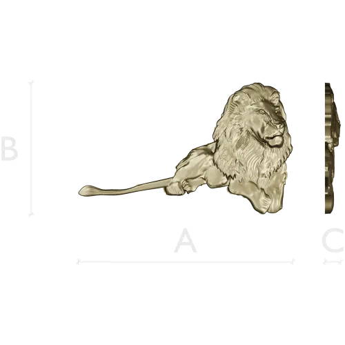 Рельефная 3D модель "Лежачий лев" для ЧПУ - STL файл