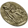Lyre Player High-Relief Medallion STL