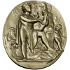 Lyre Player High-Relief Medallion STL