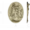 Lyre Player High-Relief Medallion STL