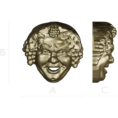 Виноградный лик - 3D модель для фрезеровки (STL)
