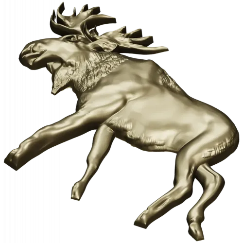 Рельефная 3D модель лося для ЧПУ (STL)
