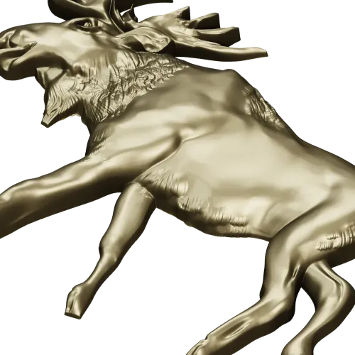 Рельефная 3D модель лося для ЧПУ (STL)