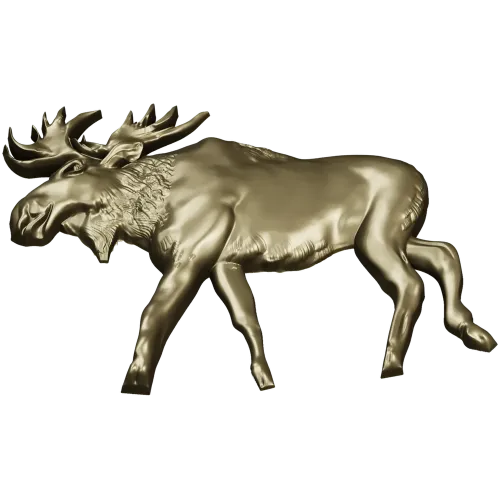 Рельефная 3D модель лося для ЧПУ (STL)