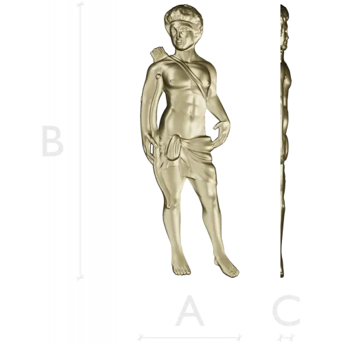 Classical Archer bas-relief STL for CNC milling