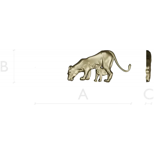 Lioness with Cub bas-relief STL - 3D model for CNC milling