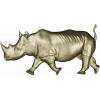 Rhinoceros High-Relief 3D STL for CNC Carving
