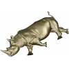 Rhinoceros High-Relief 3D STL for CNC Carving