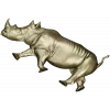 Rhinoceros High-Relief 3D STL for CNC Carving