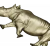 Rhinoceros High-Relief 3D STL for CNC Carving