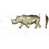 Rhinoceros High-Relief 3D STL for CNC Carving