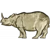 Рельефный носорог - 3D модель STL для ЧПУ
